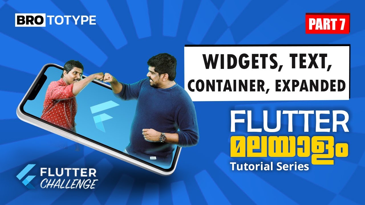 Part 7 | Widgets, Text, Container & Expanded | Flutter Malayalam Tutorial Series