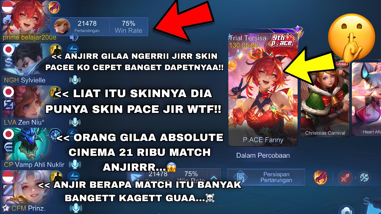 KETEMU 4 PUBLIC ON MIC DI RANDOM LOBY!! REAKSI MEREKA MELIHAT FANNY 21K MATCH + SKIN FANNY P.ACE…🤣☠️
