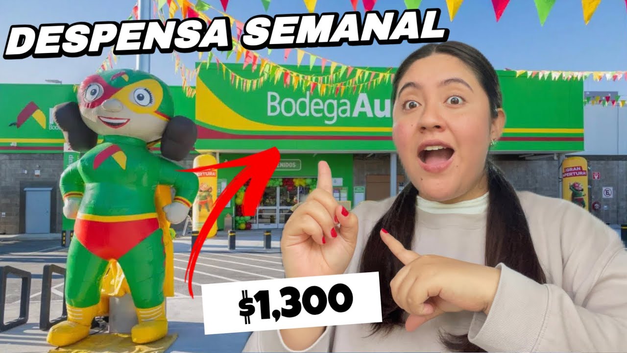 TODO ESTO COMPRÉ CON $1,300 EN BODEGA AURRERÁ ✅ MI DESPENSA SEMANAL / ¿valió la pena? 