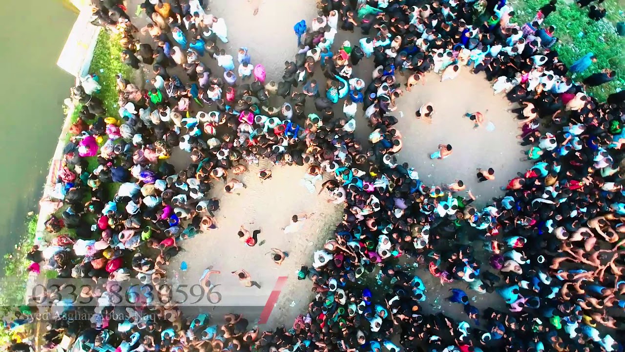 Taboot Imam Musa Kazim, raza da baba noha,25 Rajab , Rawal Kukar Sialkot, 1st Time with Drone Camera