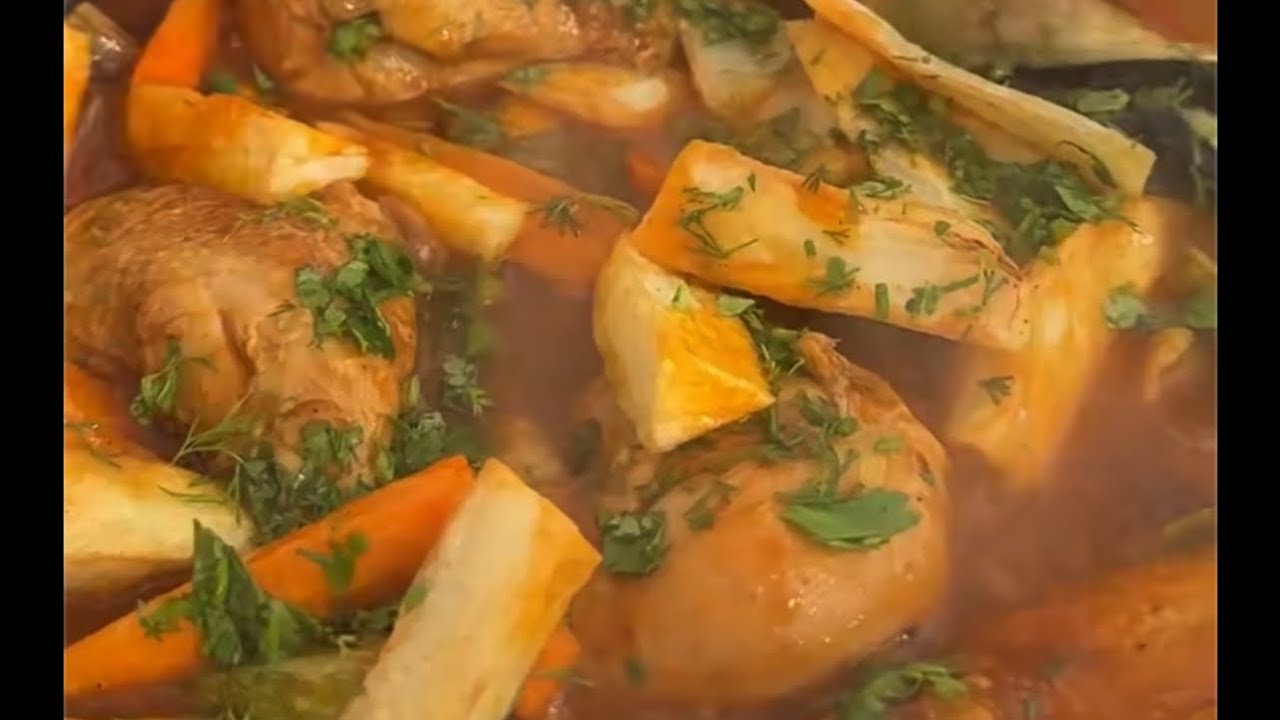   ايدام دجاج وخضار😋🥔🧅.