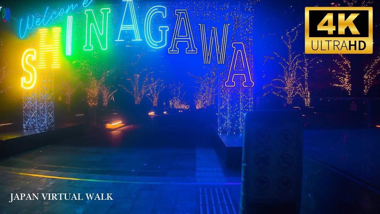 【4K】Tokyo -Shinagawa, Christmas Illumination Night Walk