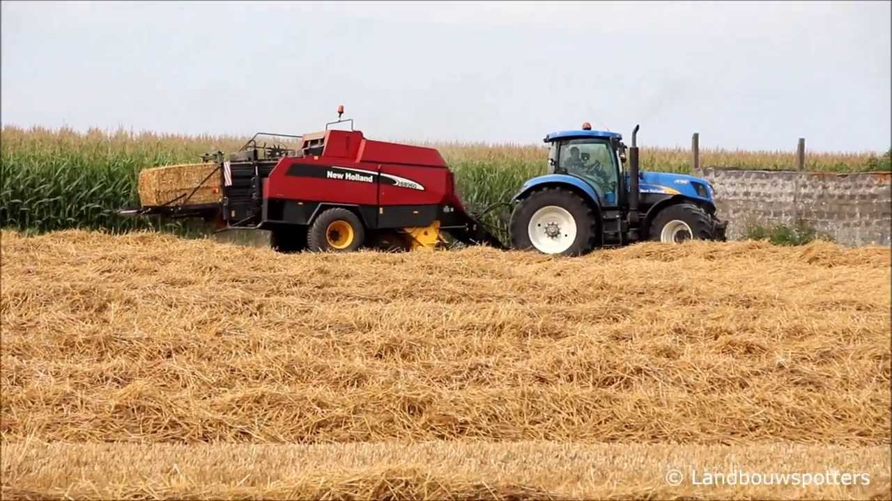 New Holland T7050 met BB960A stro persen 2013 - Martens uit Maarkedal