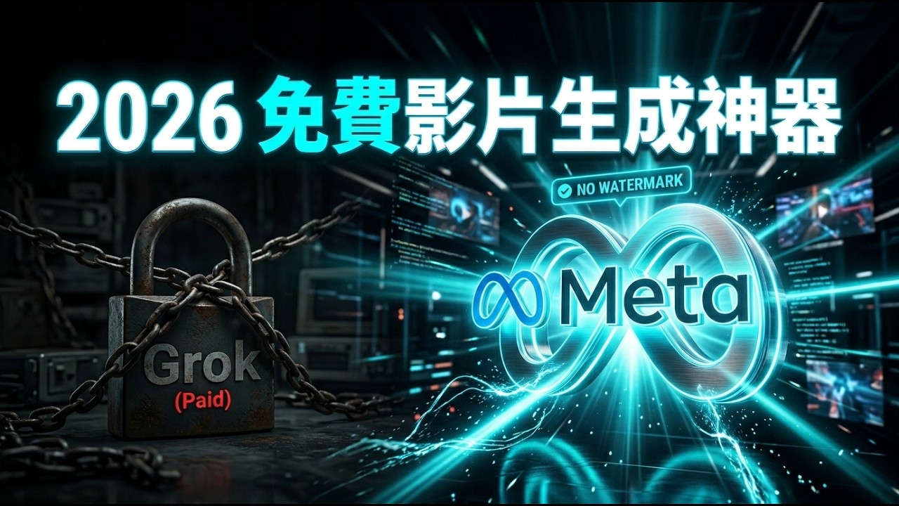 2026是否還有免費圖片影片生成工具？破解橫屏限制，Meta AI圖片影片免費生成功能解析！GROK, META AI, 免費AI圖片影片生成