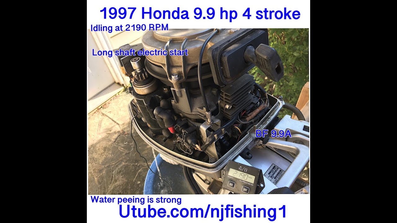 1997 Honda 9.9 hp 4 stroke outboard idling at 2,100 RPM after carburetor cleaning