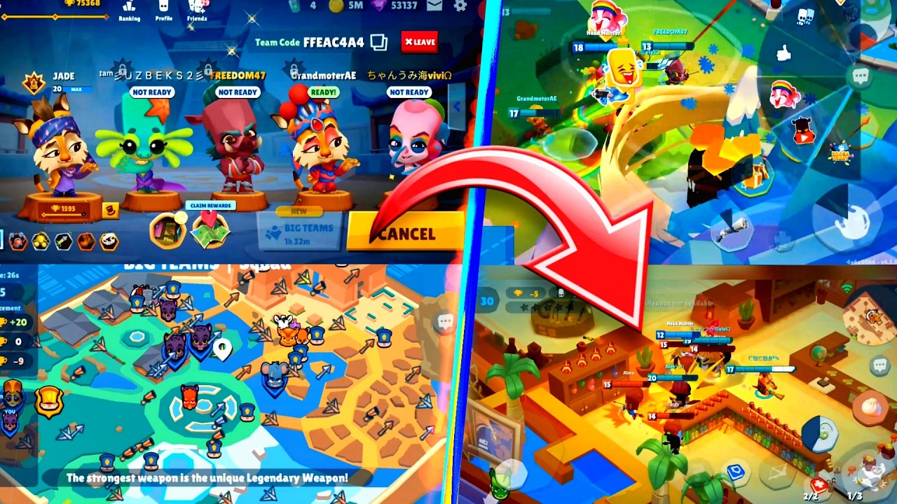 Zooba Squad All Jade Lizzy Elaine Buck Faye Maxed 20 Gameplay