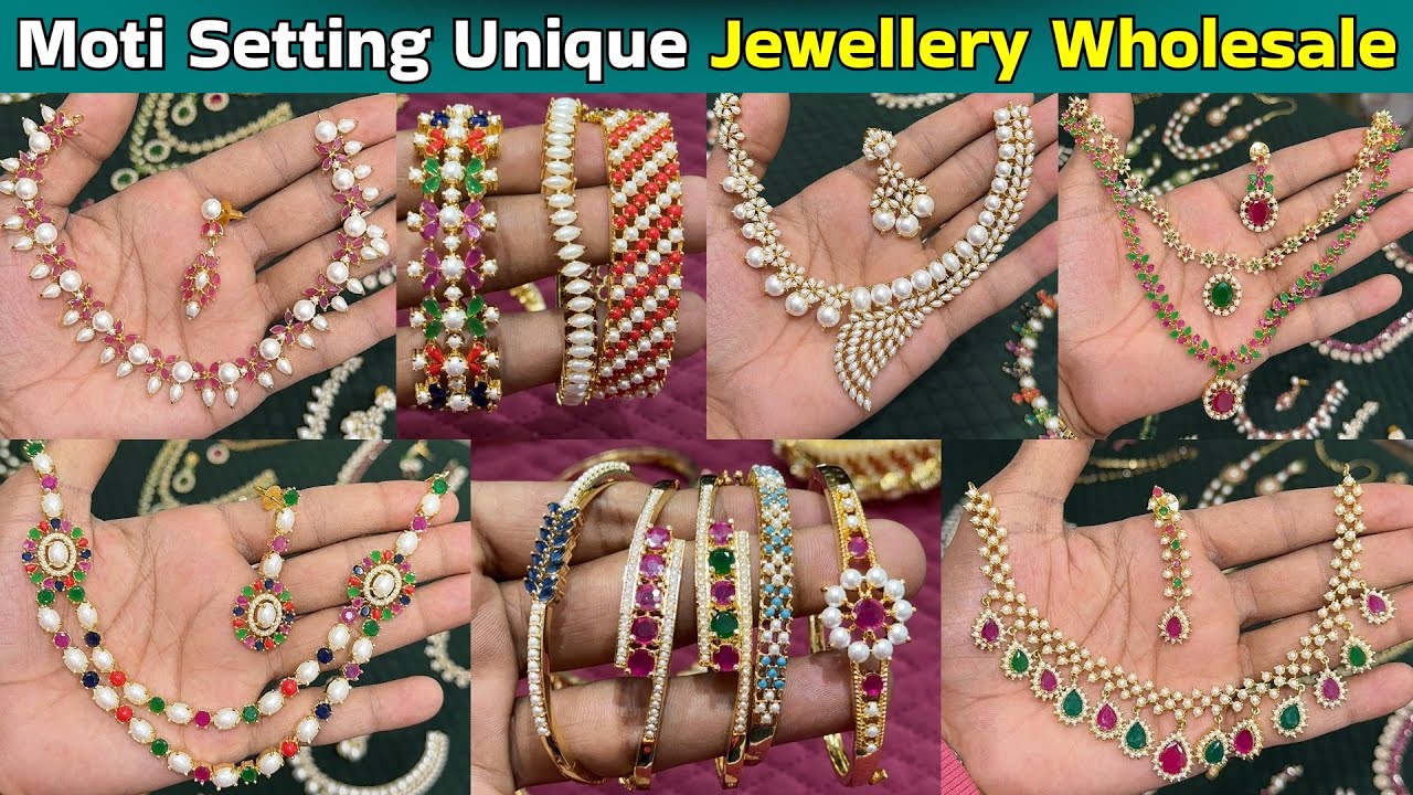 Premium Moti Setting Jewellery Wholesale Jaipur | Handcrafted Jadau Look Collection at Wholesale 