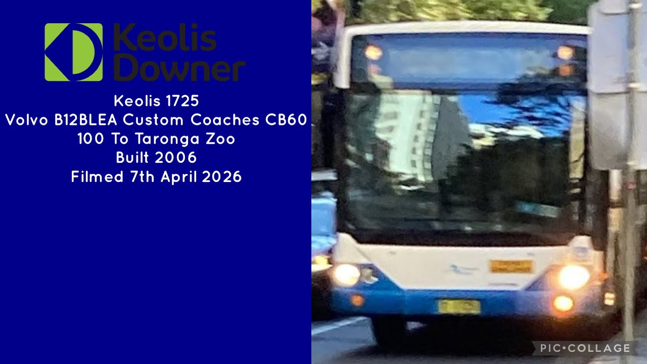 Keolis (1725) Volvo B12BLEA Custom Coaches CB60 100 To Taronga Zoo