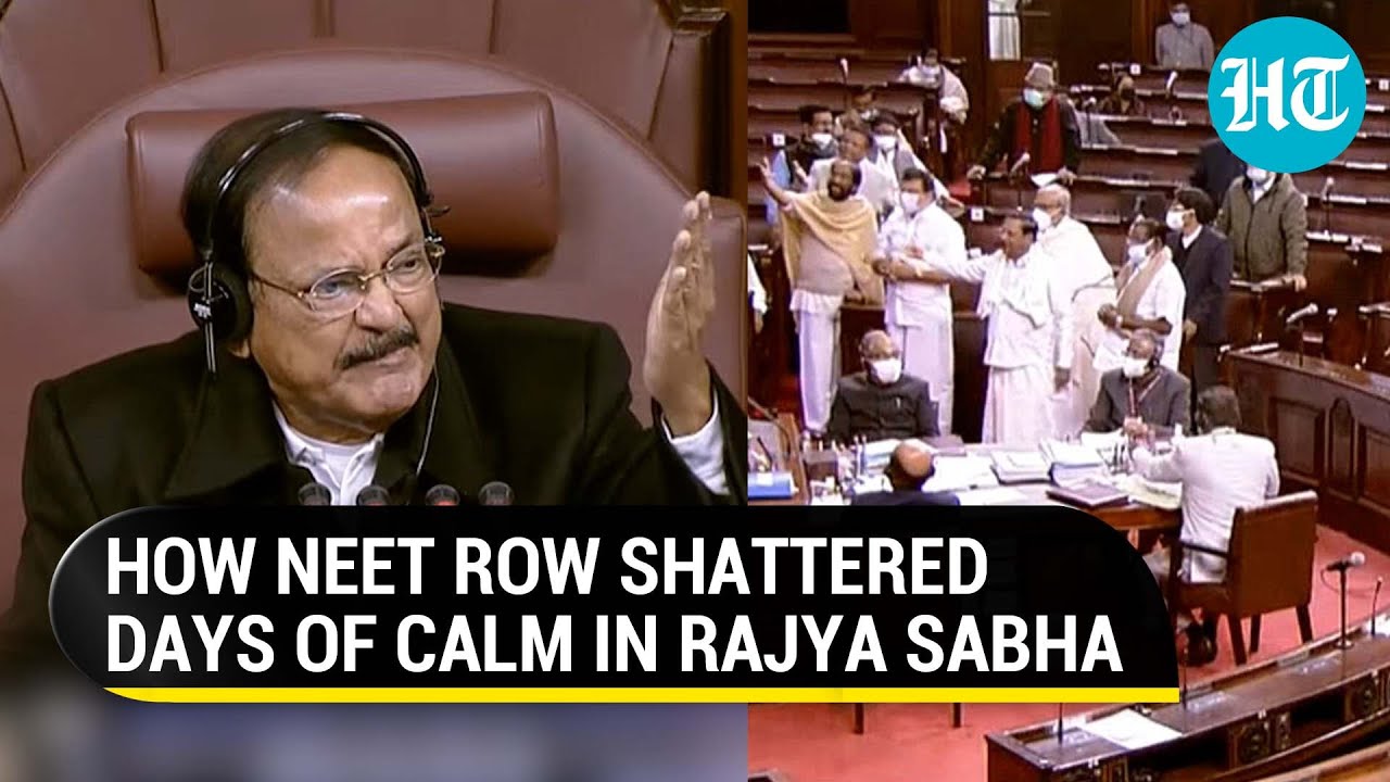 TN NEET row: Uproar in Rajya Sabha; Oppn walks out to protest against Guv's decision on exam bill
