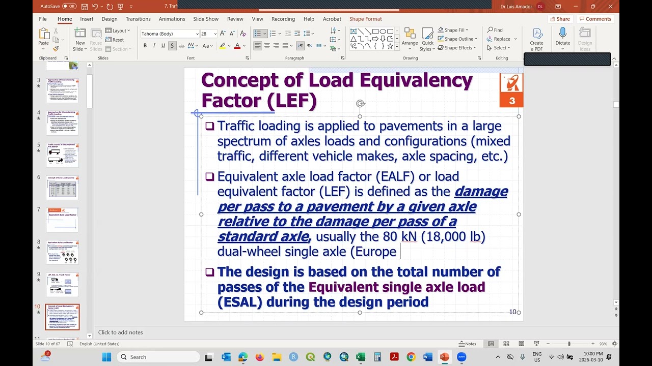 civi 471 traffic loading ESALs