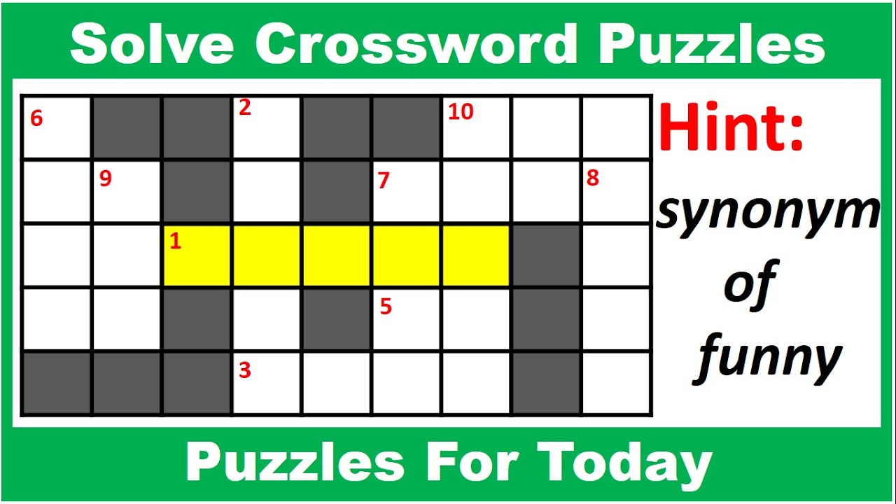 Crossword Puzzles |  Don't miss to solve puzzle today | English Crossword Riddles |Puzzles Today