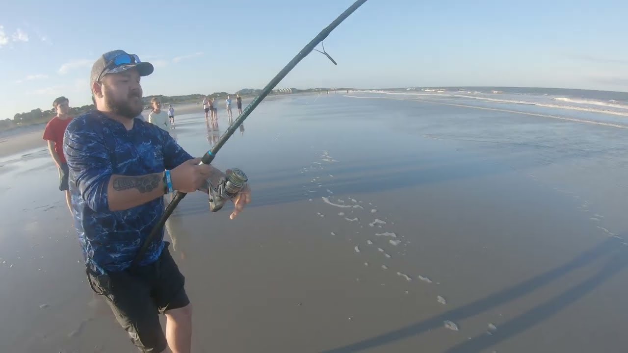 HILTON HEAD hit the beach after work with the crew.... was **NOT** expecting this fish.