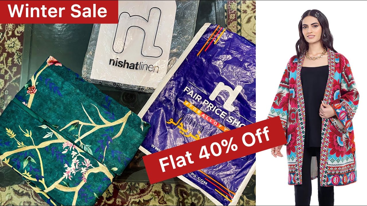 Nishat Linen Flat 40% Off Sale Shopping Haul || Winter Sale 2022