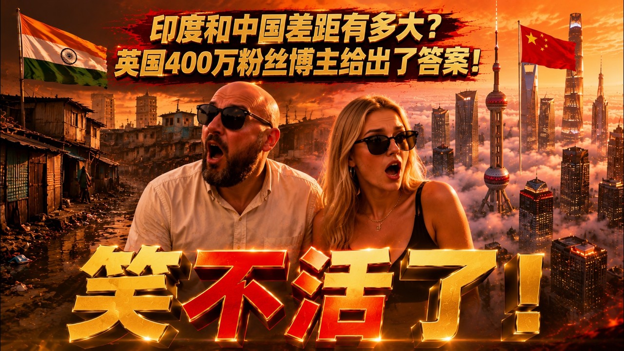 How big is the gap between India and China? A British blogger with 4 million followers provides t...