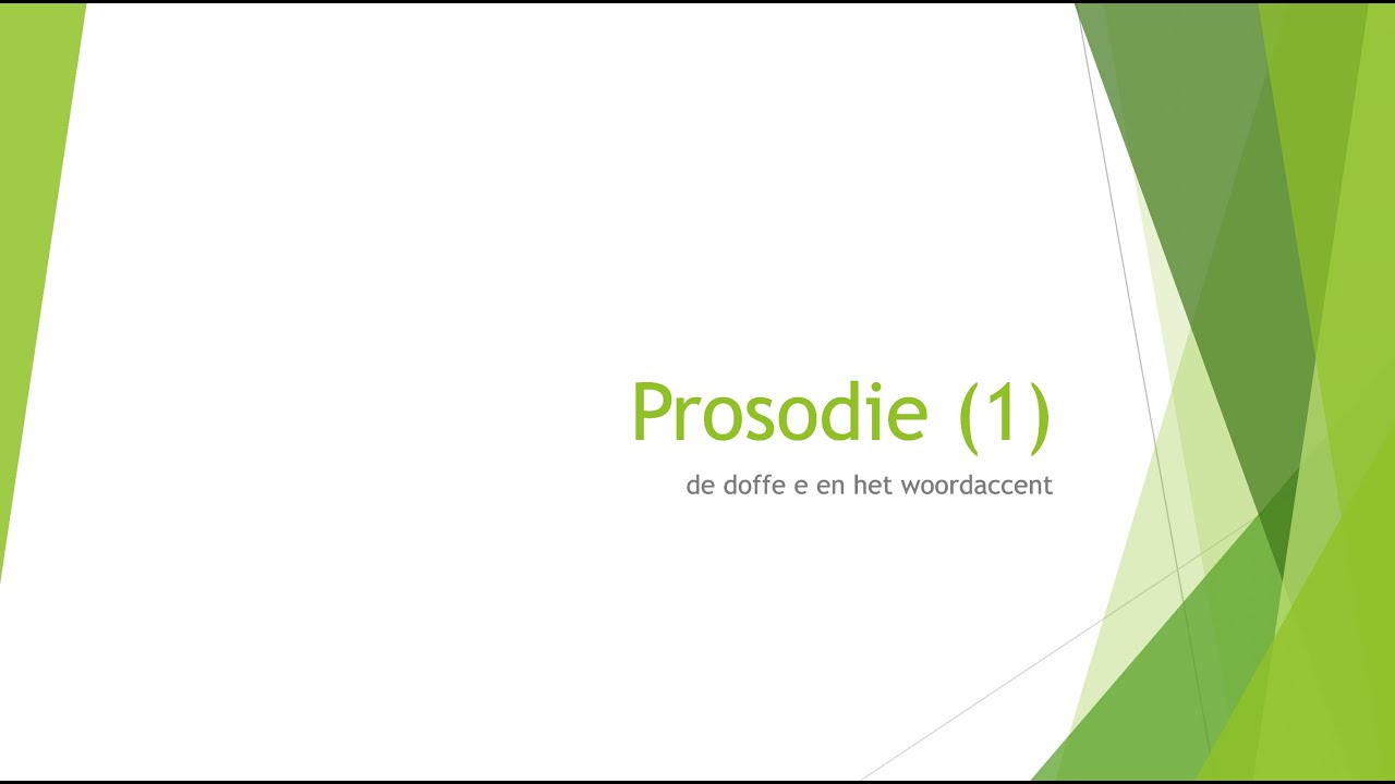 prosodie 1 - doffe e en woordaccent NT2  - uitspraak (#NT2, #nederlands, #dutch, #learndutch)
