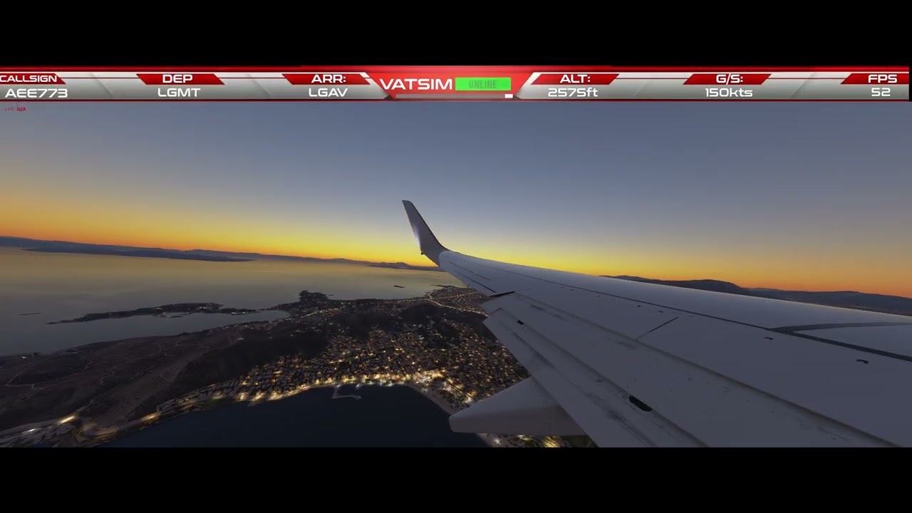 Approaching Athens | Fly Tampa Athens | Active Sky |PMDG 737 BBJ