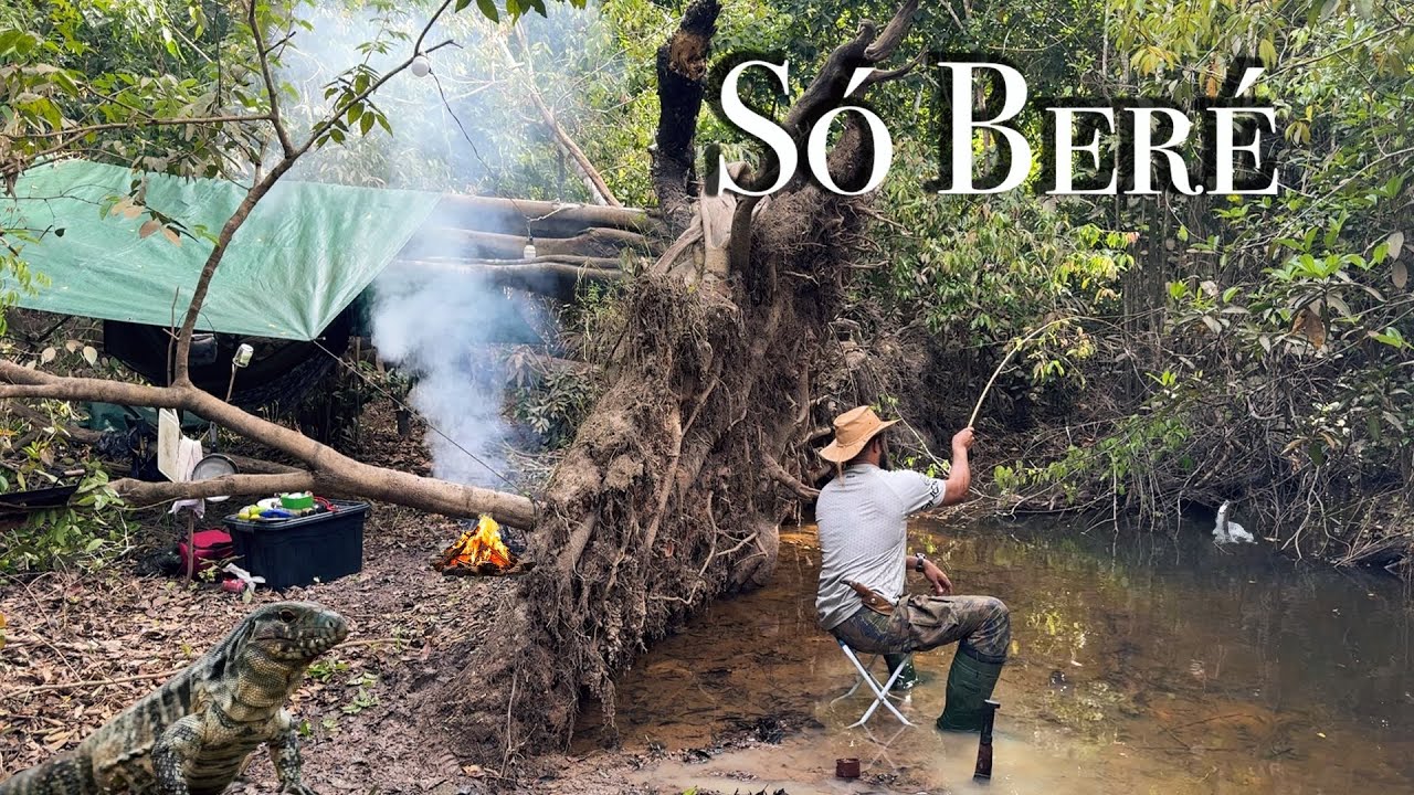 Éssa GRÓTA tá INFESTADA de PEIXE ACAMPAMENTO com PESCARIA de BERÉ era só do JOGAR AVENTURA AMAZÔNICA