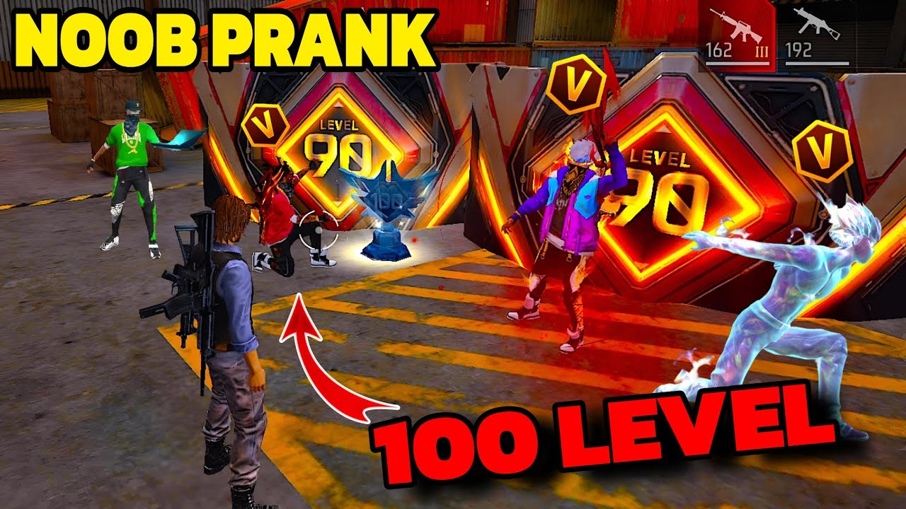 No Internet Prank With V badge Player 😱 But 100 Level Emote 🔥 Garena free fire
