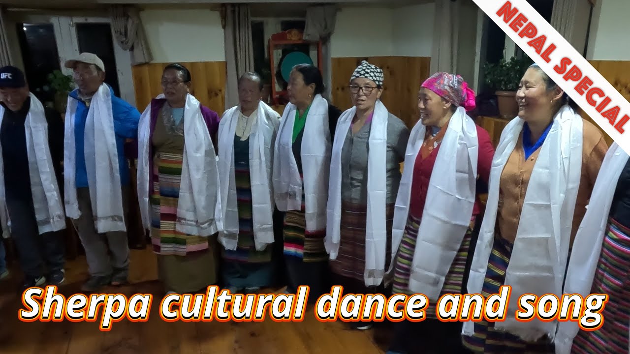 Sherpa cultural dance and song, Monjo village.