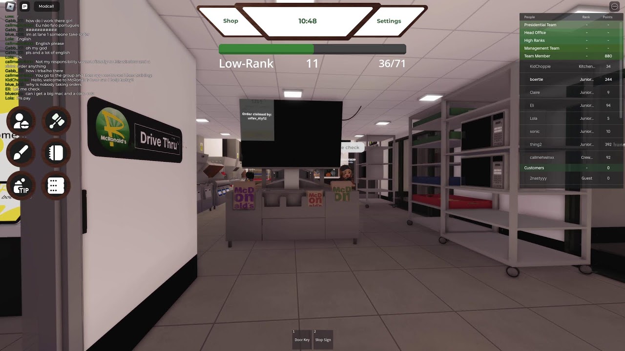 POV Roblox McDonalds Staff - POV CREW #roblox