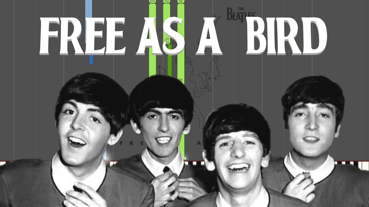 The Beatles - Free As A Bird Piano/Karaoke *FREE SHEET MUSIC IN DESC.* As Played by The Beatles