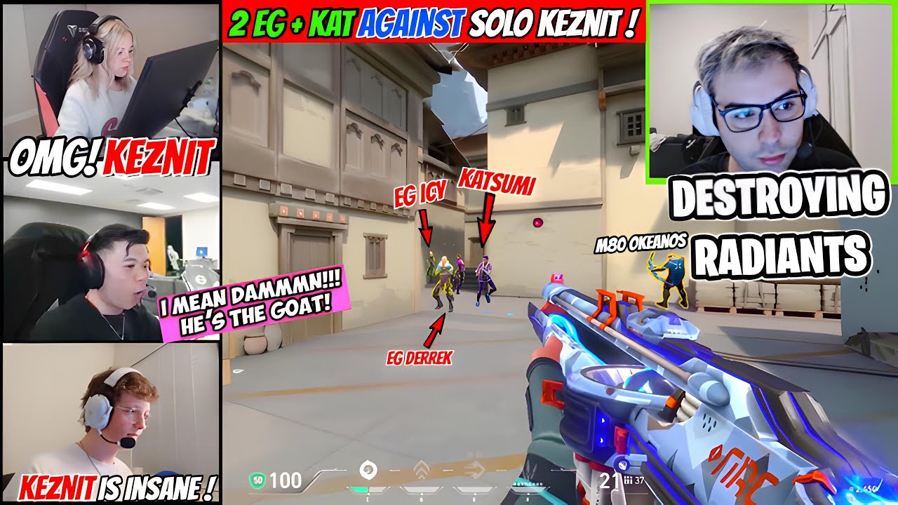 KRU Keznit & New M80 Okeanos Playing Against EG Derrek EG icy & Katsumi in Ranked | Valorant
