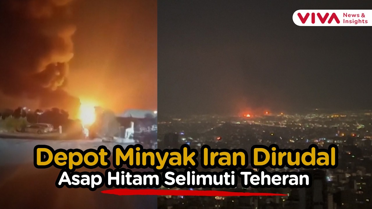 Serangan Mendadak Israel! Depot Bahan Bakar Iran Meledak