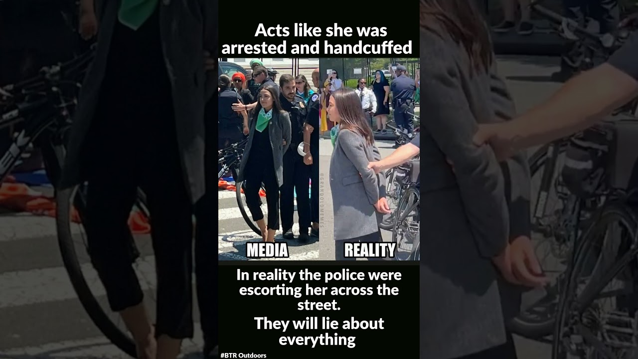 AOC ведёт себя так, будто её арестовали #aoc #wokeism #trump #funny #memes #lies #arrested #democ...