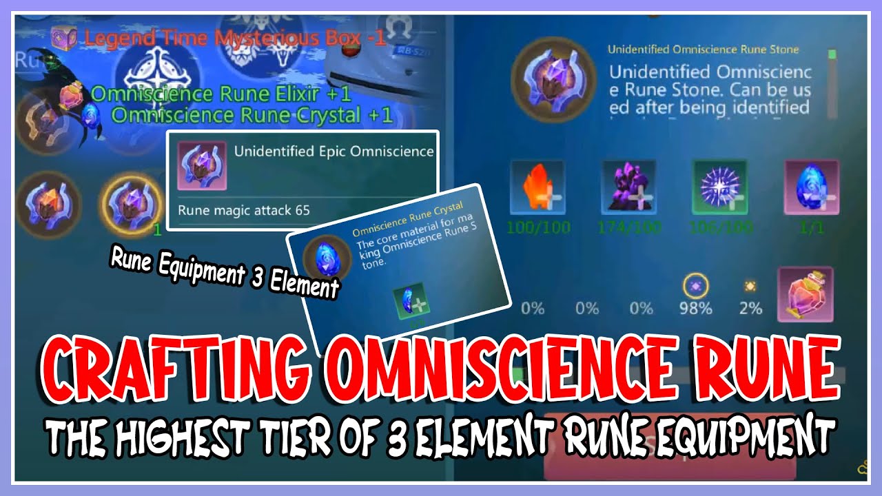 CRAFTING OMNISCIENCE RUNE WITH 3 ELEMENT STAT ! | Utopia: ORIGIN