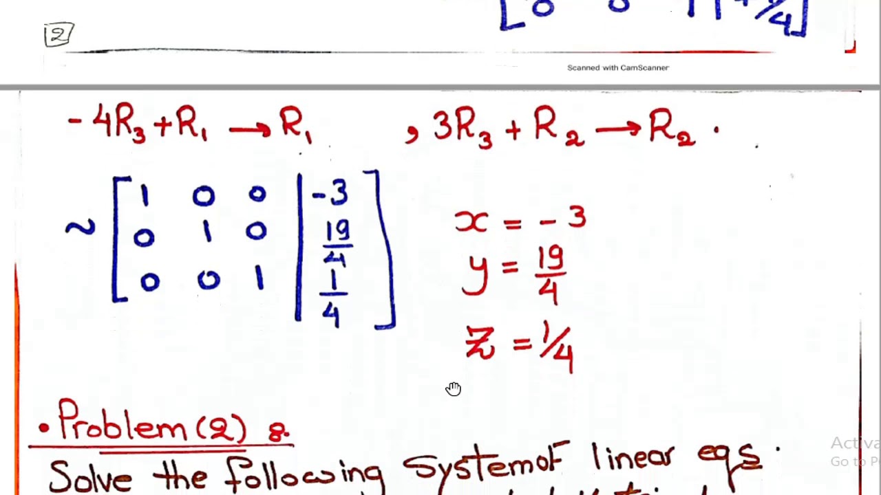System of linear equations ... مجموعه من المعادلات الخطيه