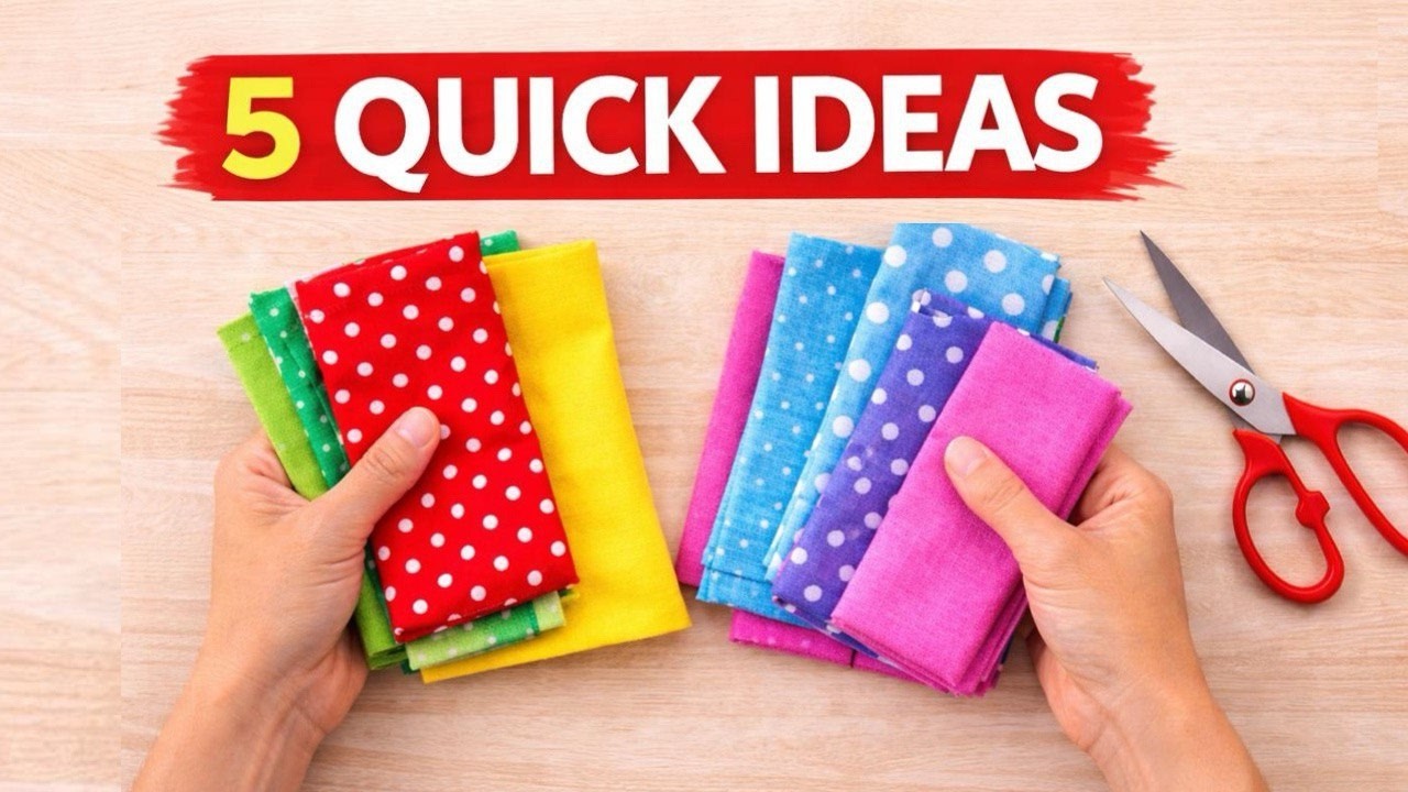 5 Quick Sewing Projects You Can Make in 10 Minutes (Beginner Friendly)