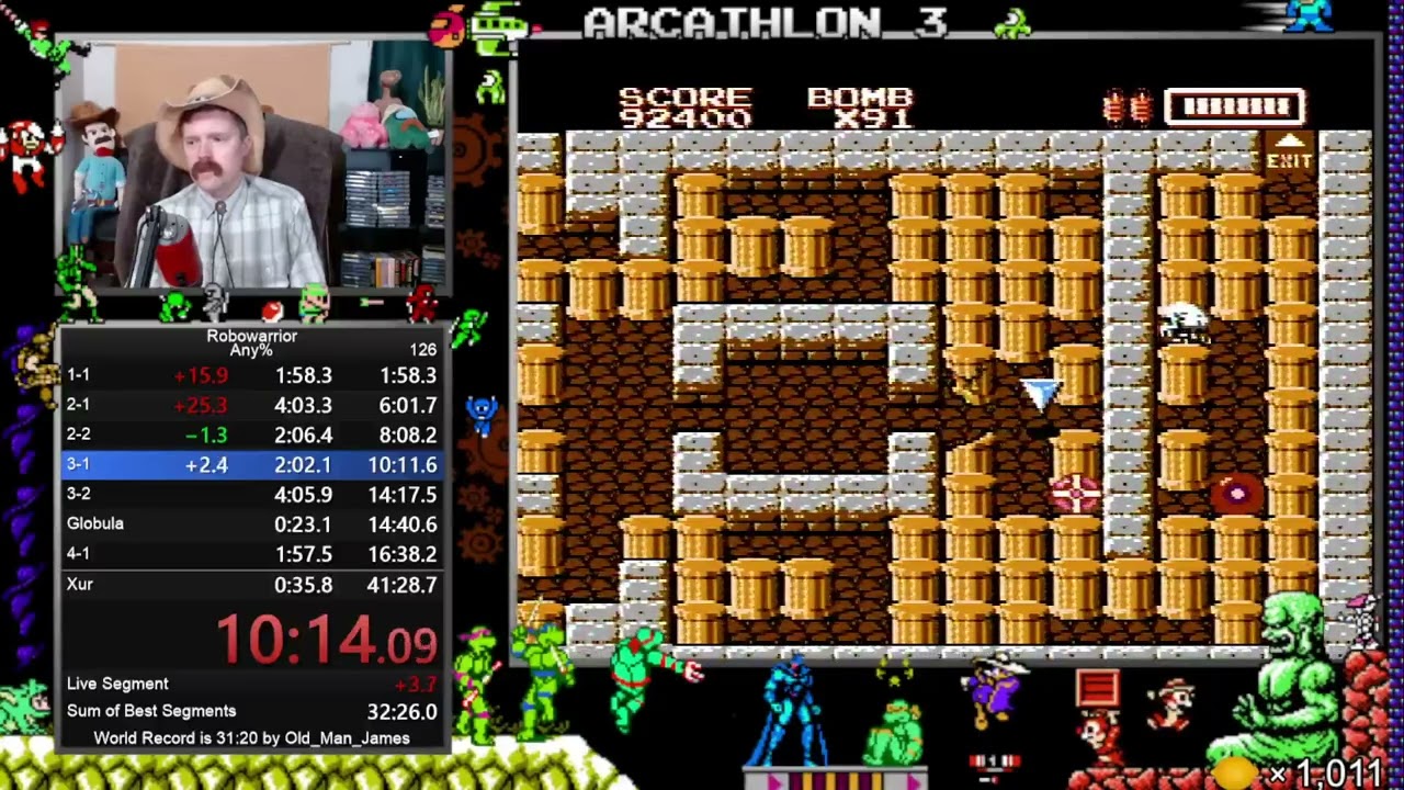 Спидран RoboWarrior (NES) за 39:44 от Arcus