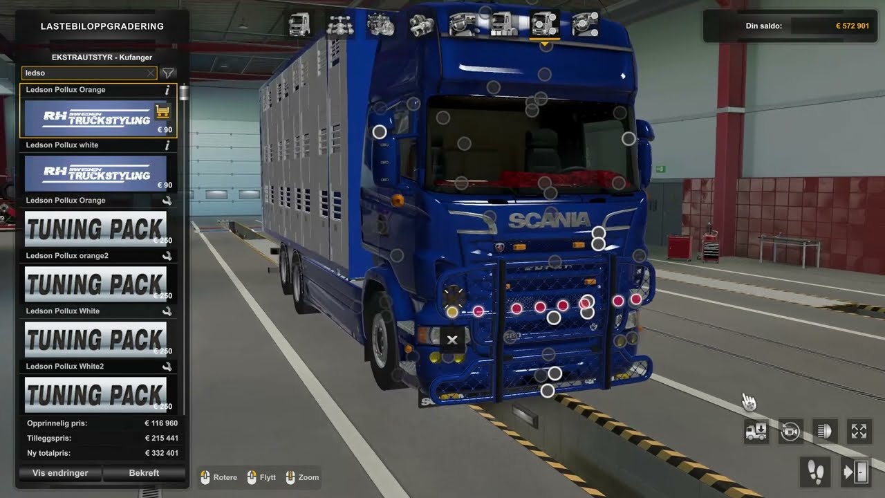 ETS2 [1.45] Tuning scania R580 Animal transport truck + interior