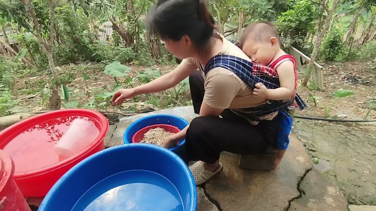 A simple lunch of the people of Giang Thi Chau highland