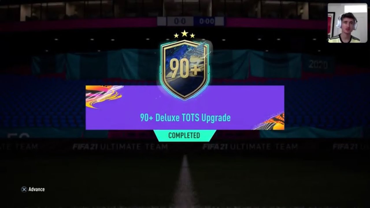 FIFA 21 90+ DELUXE TOTS UPGRADE + 88+ TOTS UPGRADE
