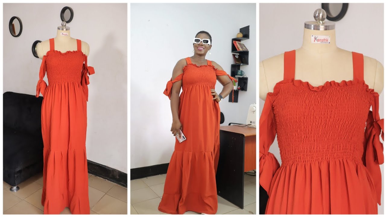 How to make a shirred 3 layer maxi dress || #stylemybump Ep 4