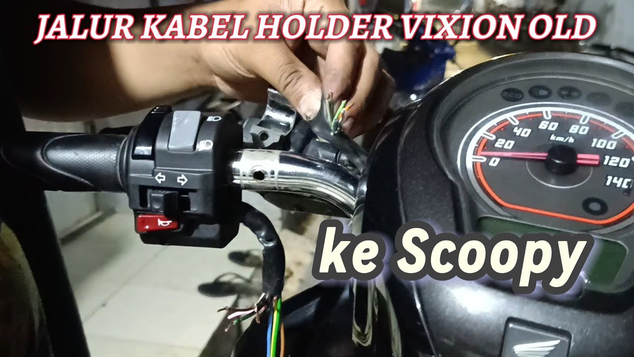 CARA PASANG HOLDER VIXION OLD KE SCOOPY