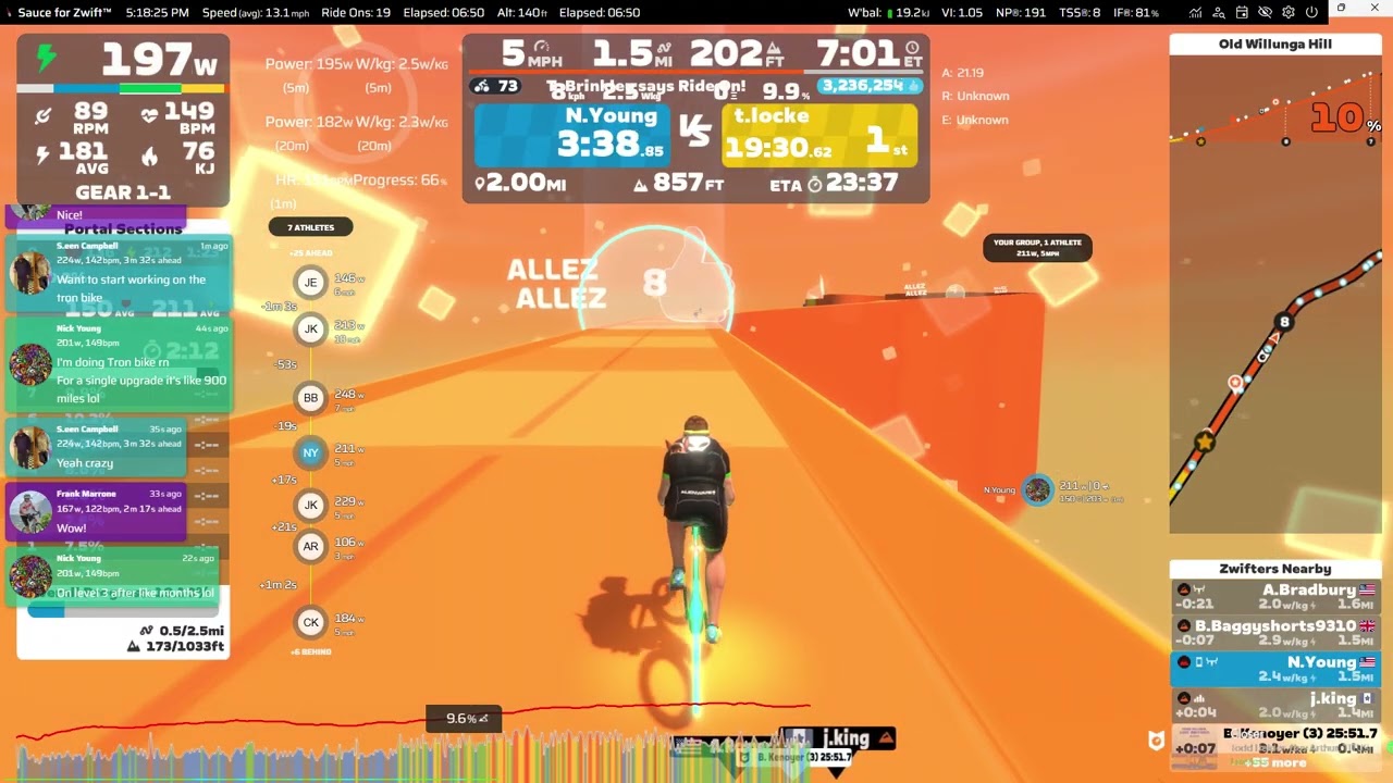 Virtual: Zwift - Climb Portal: Old Willunga Hill at 125% Elevation in France - 14.75 miles