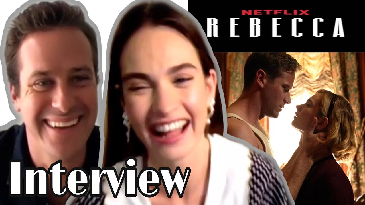 LILY JAMES doesn't understand why ARMIE HAMMER isn't a 'ghost' believer! REBECCA Cast Interview