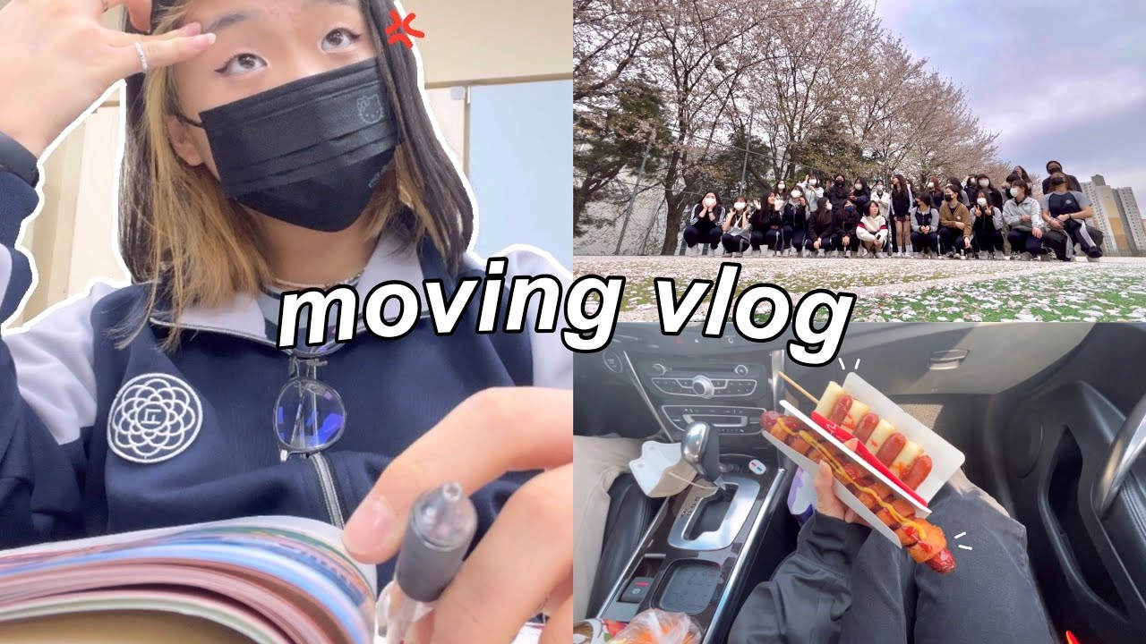 moving vlog 🇰🇷 | come&ccedil;ando do zero, primeiro dia na escola nova, primavera, mta comida
