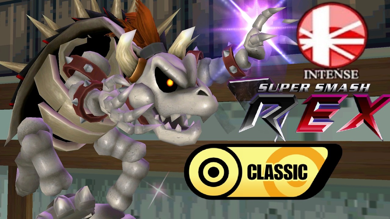Super Smash REX Gameplay - Classic Mode with Dry Giga Bowser (Intense)