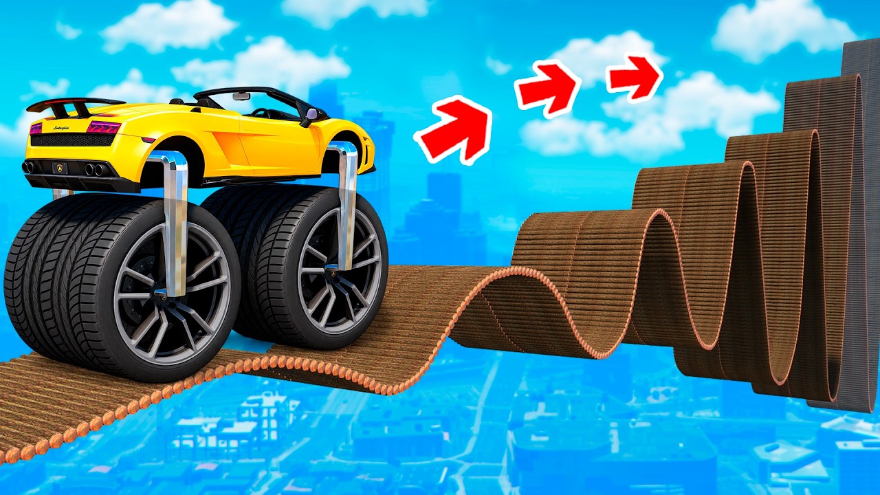 CARS CRASHING on LOG BRIDGE in GTA 5!