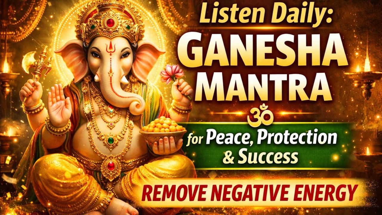 Listen Daily: Ganesha Mantra for Peace, Protection & Success | Remove Negative Energy 5 Best Mantras