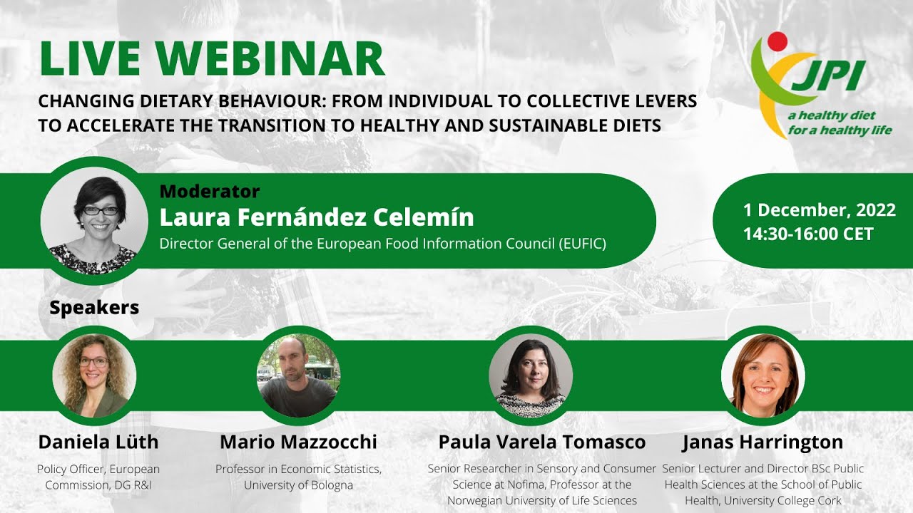 JPI HDHL Webinar 1-12-2022: Changing Dietary Behaviour
