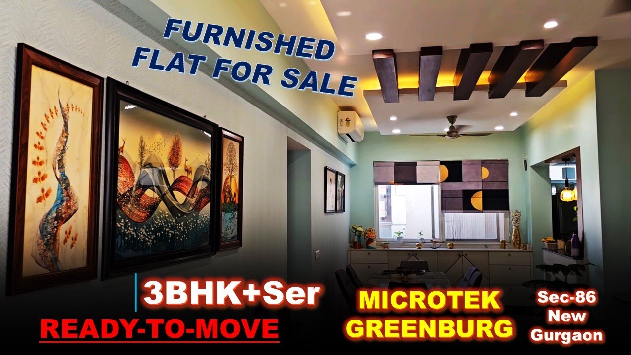 FURNISHED 3BHK+Ser apartment at #MICROTEK #GREENBURG Sec-86 New Gurgaon 📞+91 9999797960 #3bhk