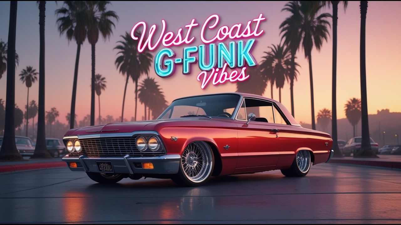 🌴 West Coast G-Funk Night Ride 🌙 Lowrider Cruise Through Neon Streets | 90s Vibes