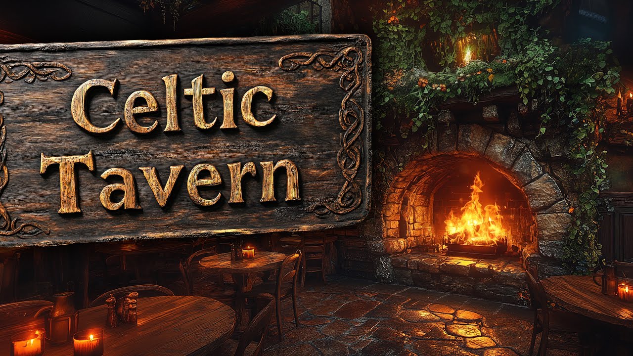 Cozy Celtic Tavern Vibes: Relaxing Music by the Crackling Fire