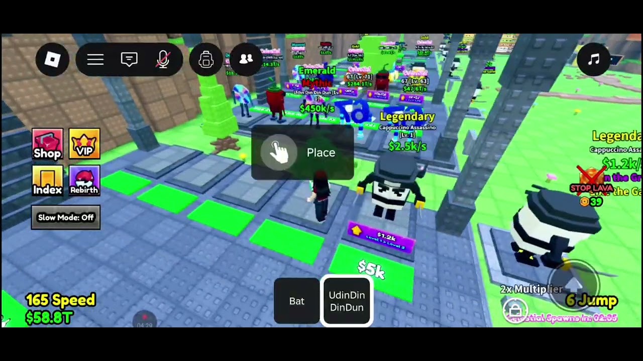 Playing Survive LAVA for brainrots