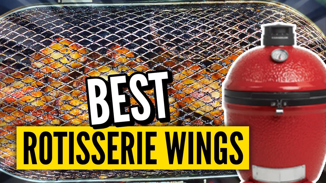 BEST Rotisserie Wings on the Kamado Joe | Joetisserie Attachment | Napoleon Basket | Smoked Wings
