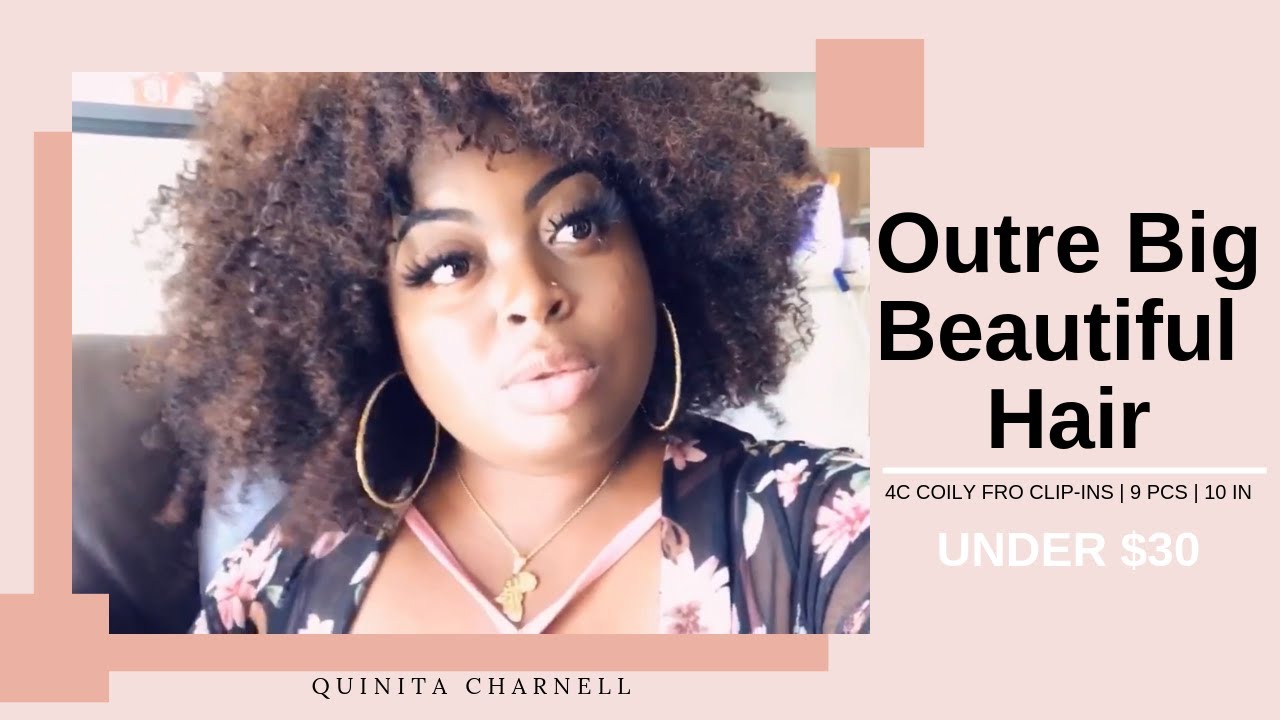 OUTRE BIG BEAUTIFUL HAIR | 9 PIECE 4C COILY FRO CLIP-INs 10IN | (UNDER $30)